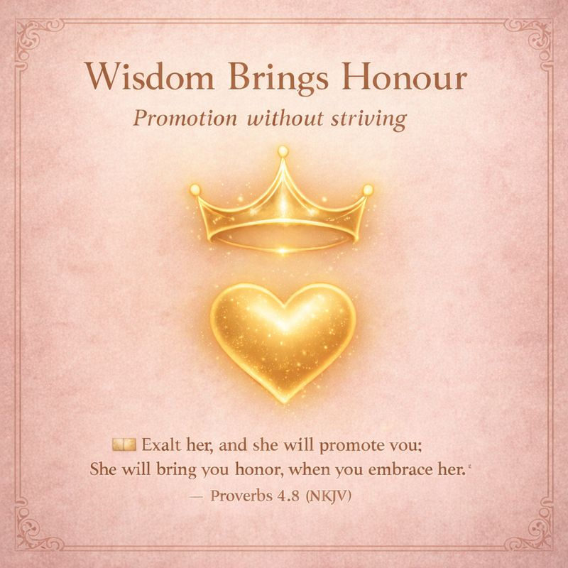 Wisdom Brings Honour and Favour
