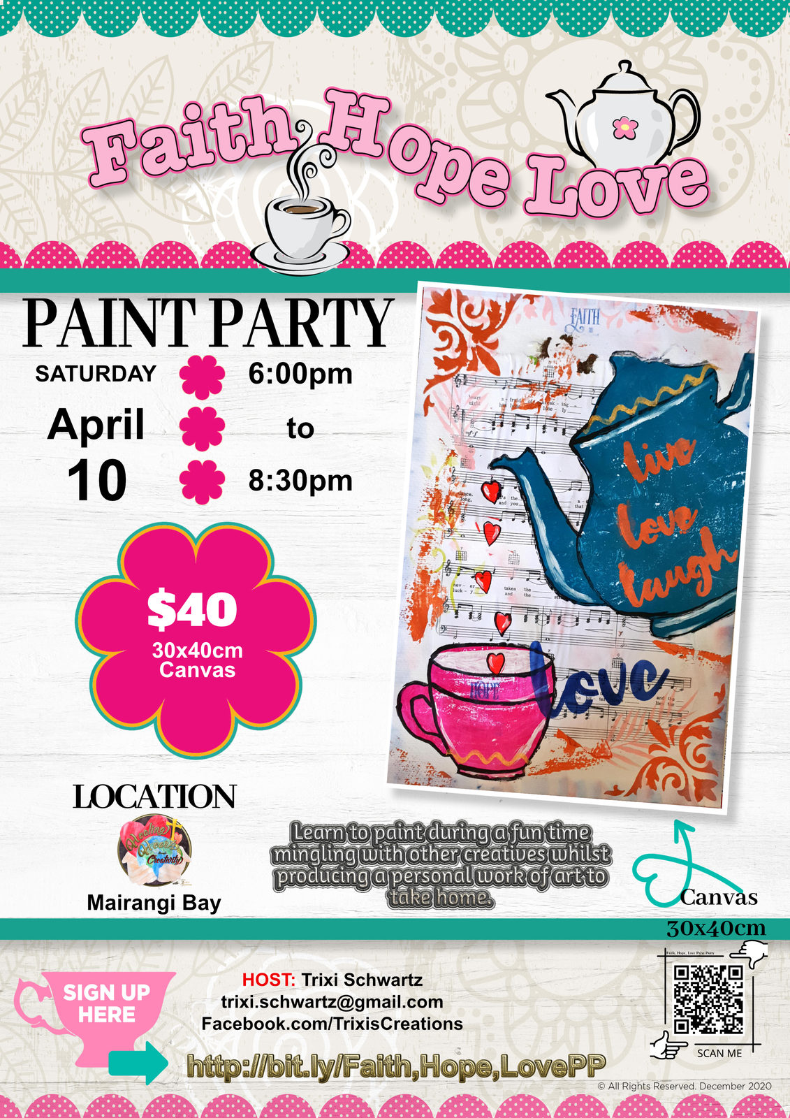 Faith, Hope, Love Mixed Media Party