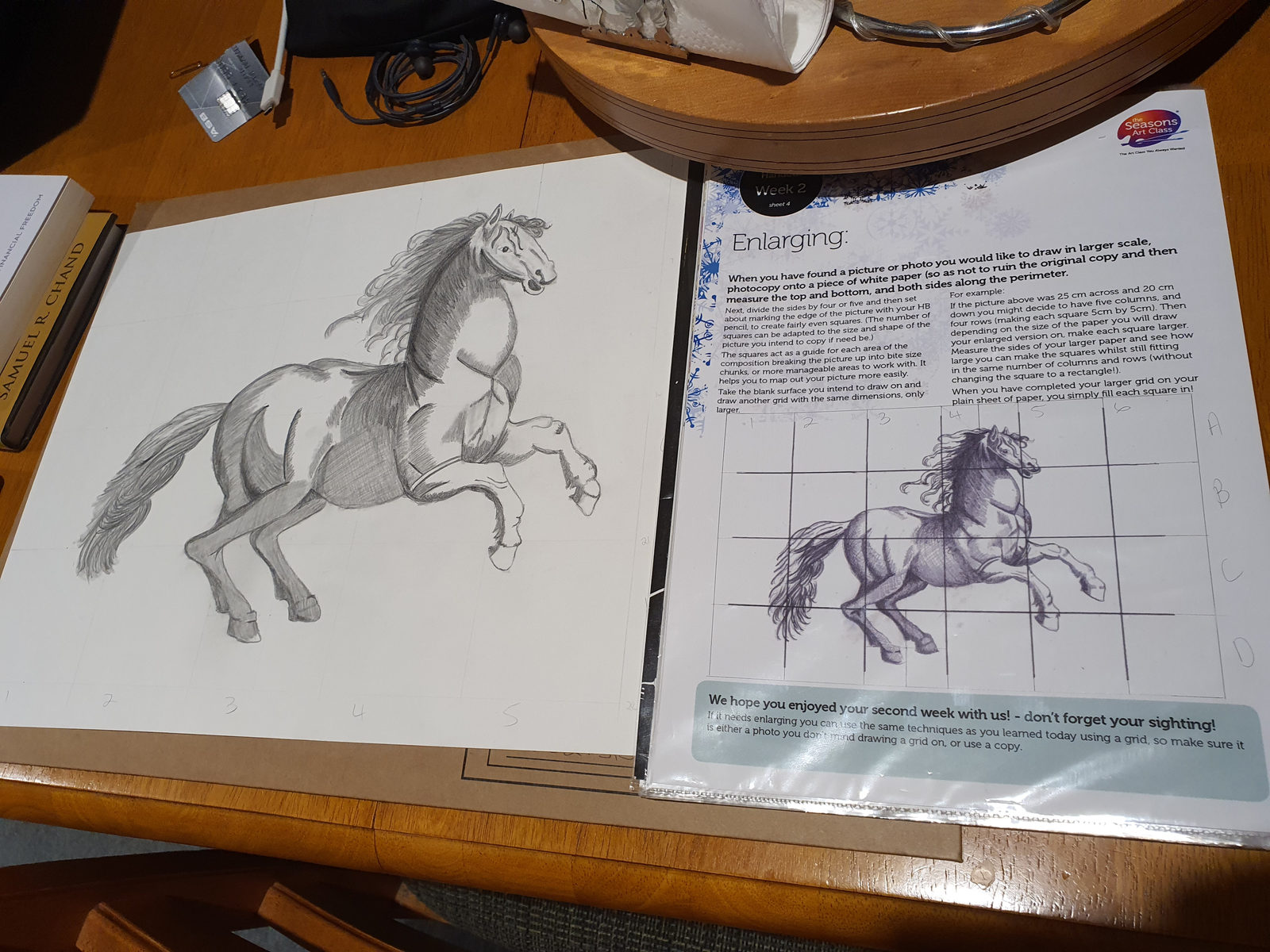 Week 2 of Seasons Art Class Beginners